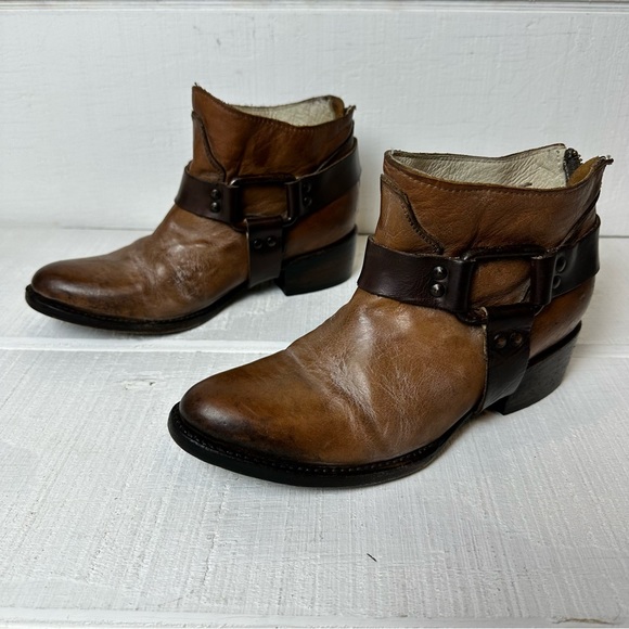 Freebird by Steven Phlow Ankle Boot Sz 7 Brown Western Booties Leather - Picture 2 of 11